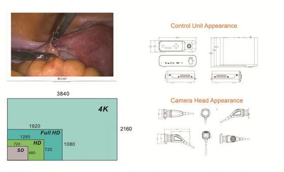 Sistema DJSXJ-IIb da câmera do endoscópio da laparoscopia 4K do equipamento da imagem latente médica